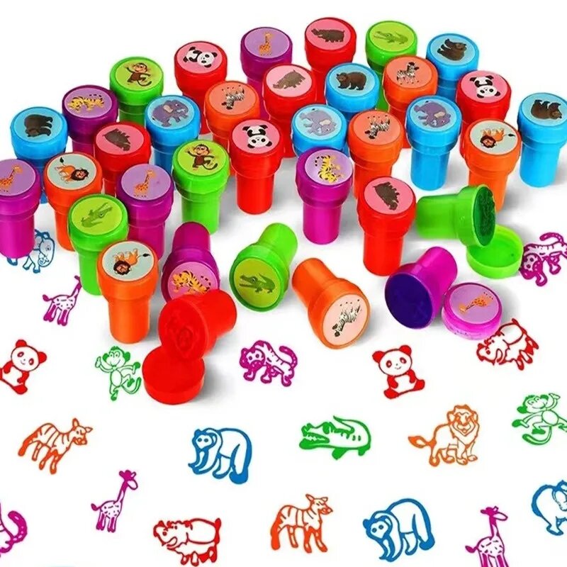 10個盛り合わせスタンプ子供のための自己インクスタンプ子供のおもちゃスタンプスマイリーフェイスシールスクラップブッキングdiy絵画フォトアルバムの装飾