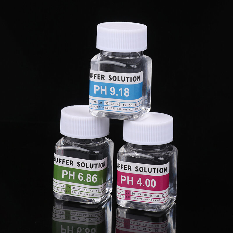 Líquido PH solução de calibração, reutilizável, solução tampão, medidor de pH, 50 ml garrafas, PH 4,00 6,86 9,18