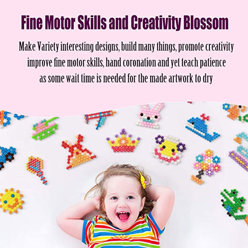 500Pcs 36 colori 5mm perle d'acqua Spray perle magiche perline 3D educativi puzzle accessori per giocattoli per bambini