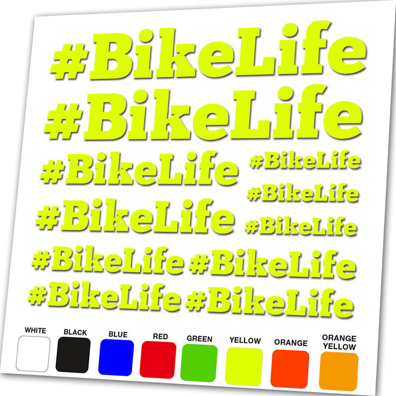 ل # BIKELIFE Bikelife الفينيل ملصقات مائي رباعية ، دراجة نارية ، سكوتر