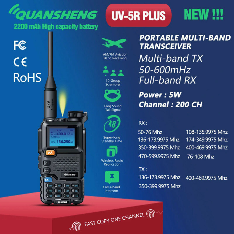 Uv5R Plus Quansheng radioamatoriale bidirezionale