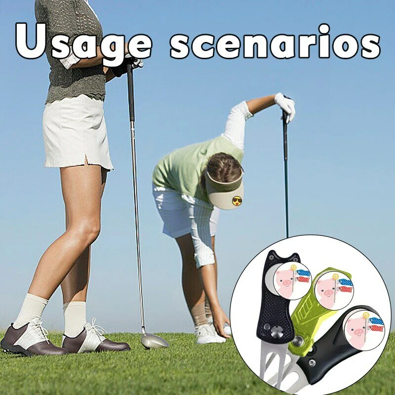 Uniwersalny klub golfowy z magnetyczny klips na kapelusz akcesoria do golfa i wyposażeniem, konfigurowalne znaczniki piłek, dekoracje z piłka dla zwierzaka czapkami
