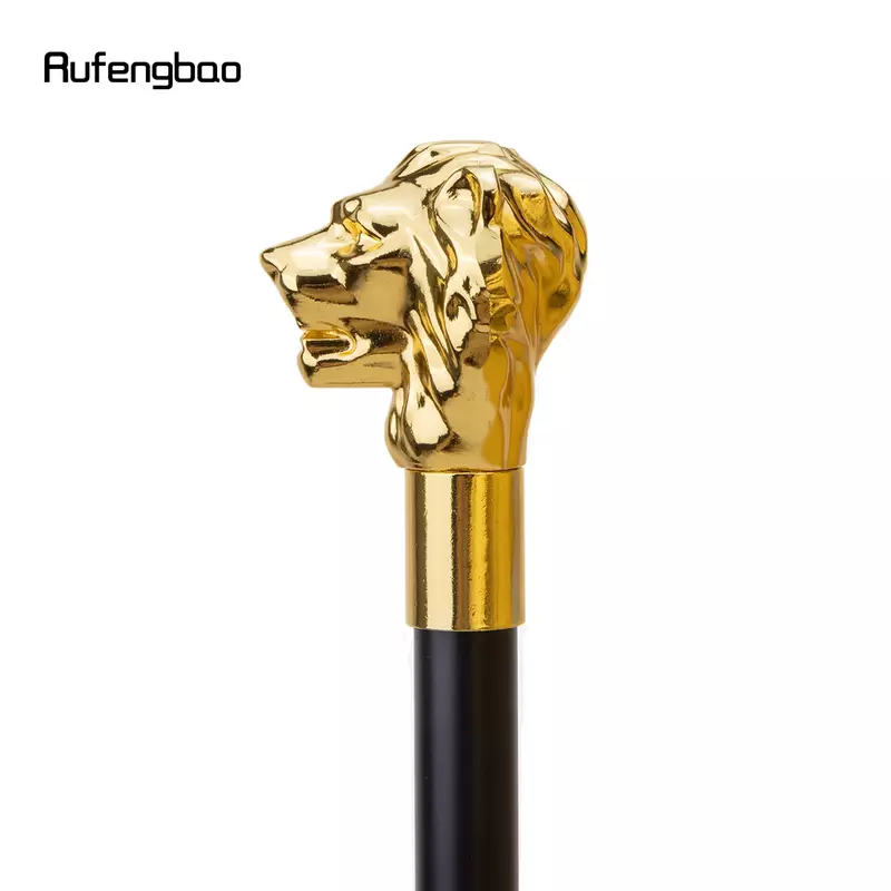 Gold Luxury Lion Head Handle Fashion Walking Stick for Party Decorative Walking Cane Elegant Crosier Knob Walking Stick 93cm
