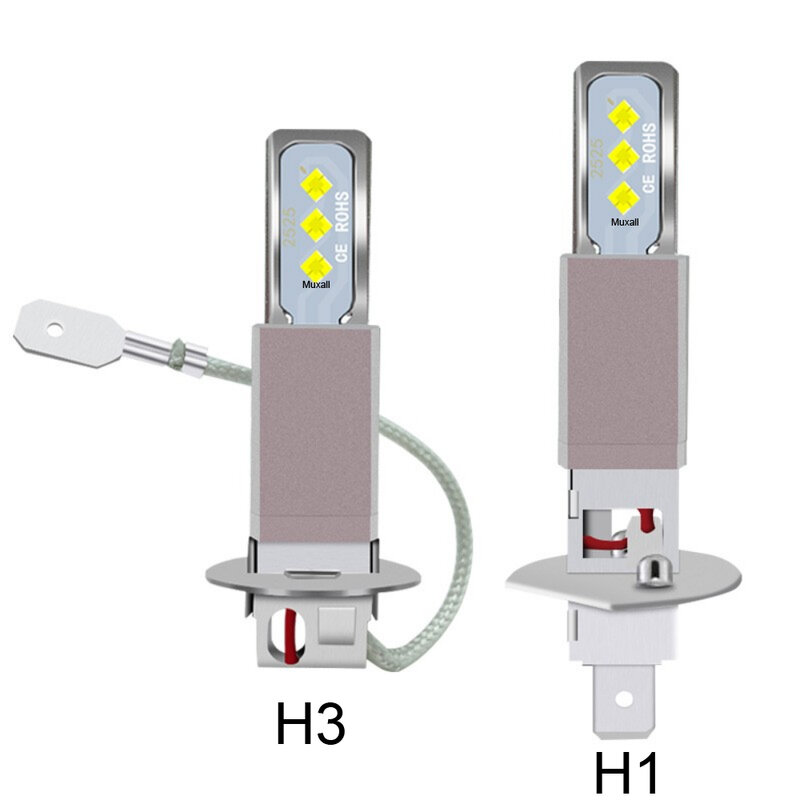 2 шт., беспроводные лампы для передних фар H1 H3, 2525 лм, 6500 К