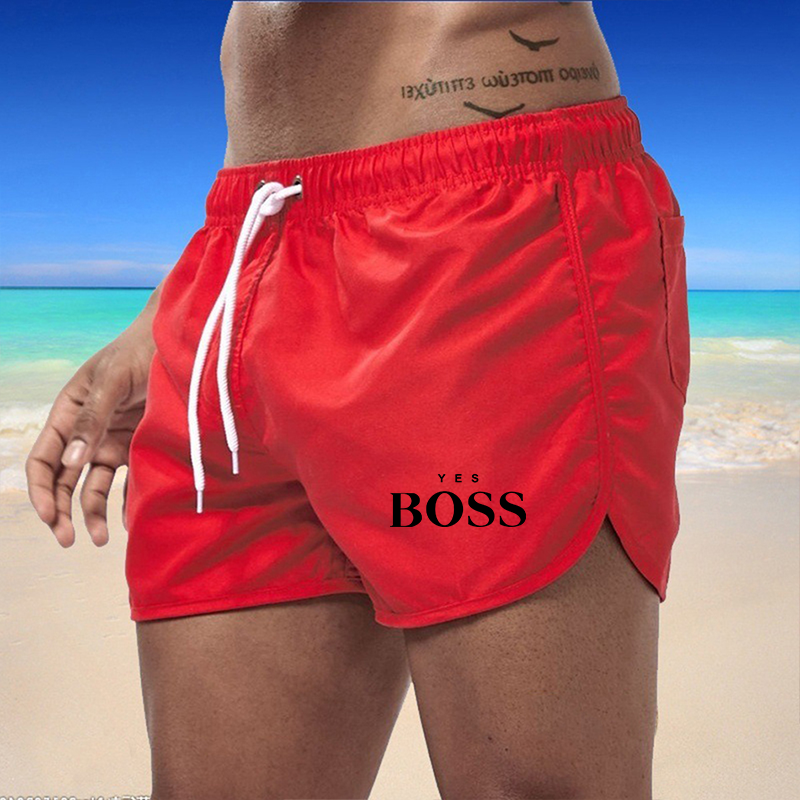 Pantaloncini estivi nuovi in tinta unita pantaloncini stampati casual da uomo di marca di moda per le vacanze al mare hawaiano