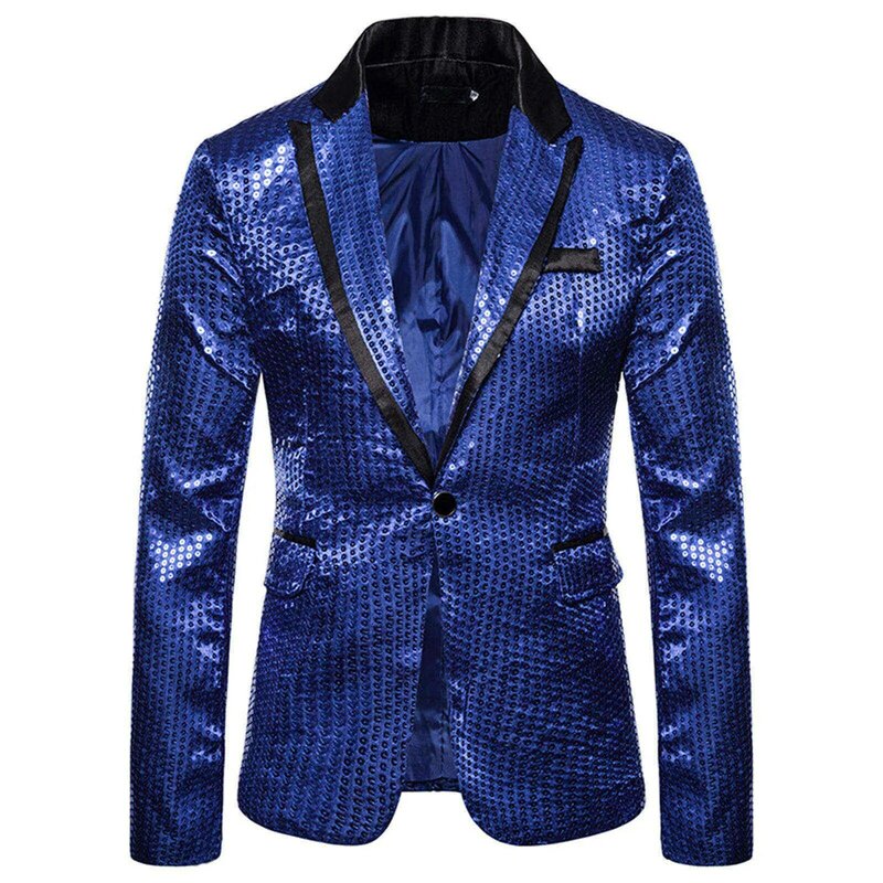 샤이니 골드 샤이니 장식 블레이저 재킷 남성용, 나이트 클럽 졸업 세트 블레이저 옴므 코스튬 무대 착용