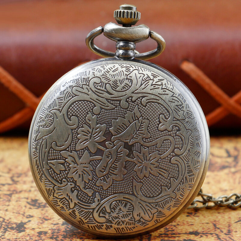 Feminino elegante relógio de bolso de quartzo vintage design esmeralda colar jóias acessórios com corrente presentes para mulher