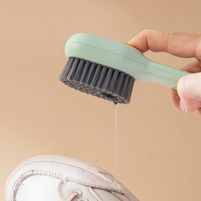 Multifunction Cleaning Shoe Brush Soft-bristled Automatic Liquid Shoe Brush Long Handle Brush Clothes Brush House Cleaning Tool