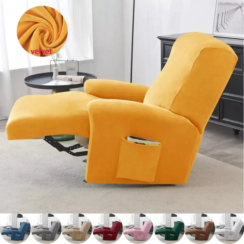Soft Velvet Recliner Sofa Cover Stretch Lazy Boy Chair Covers Elastic Non Slip Armchair Sofa Protector Slipcover for Living Room