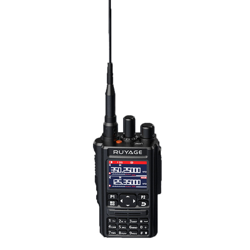 Ruyage-walkie-talkie uv9d,6バンド,アマチュア無線,双方向ラジオ,256ch,ラジオ,Dtmf slcdカラー警察スキャナー,航空