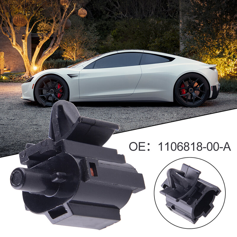 1x Car Air Temperature Sensor 1106818‑00‑A 110681800A For Tesla Model 3/Y 2017-2023 Black ABS Material
