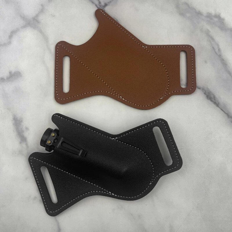 Imitation Leather Leather Waist Belt Case Sheath Outdoor Tools Folding Knife Mini Pocket Knife Pouch Holder Cowhide Scabbard
