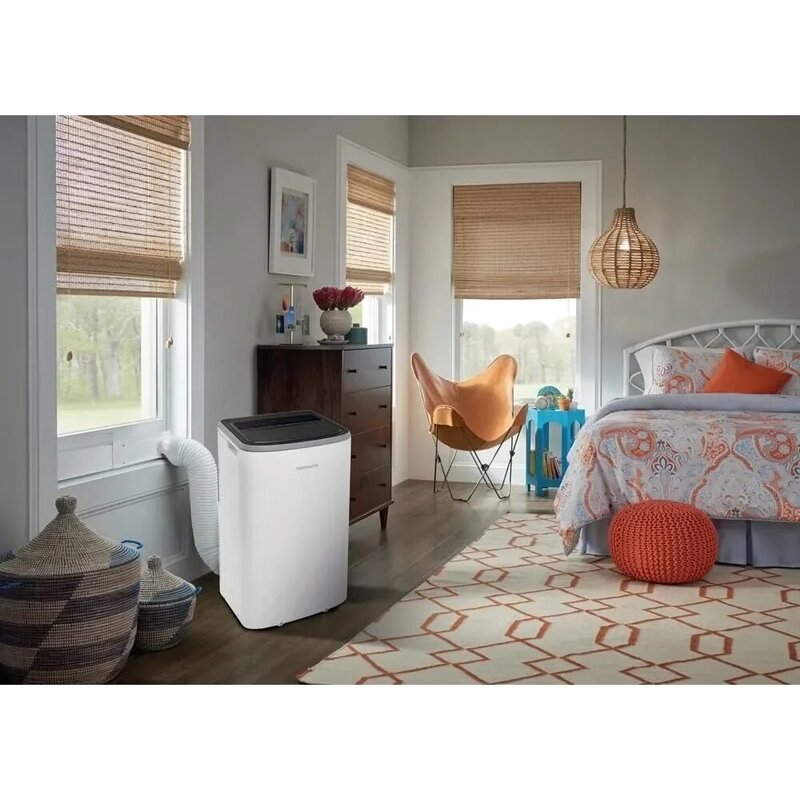 Frigidaire-Aire acondicionado portátil para habitación, 6500 BTU, filtro lavable fácil de limpiar, en blanco, FHPC102AC1