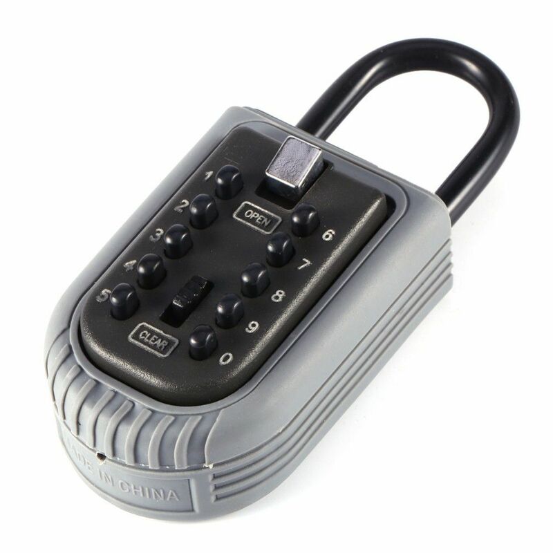 Caja de Seguridad portátil para llaves, caja de seguridad de Metal montada en la pared, almacenamiento impermeable para exteriores, BH002, botón Digital antirrobo, contraseña