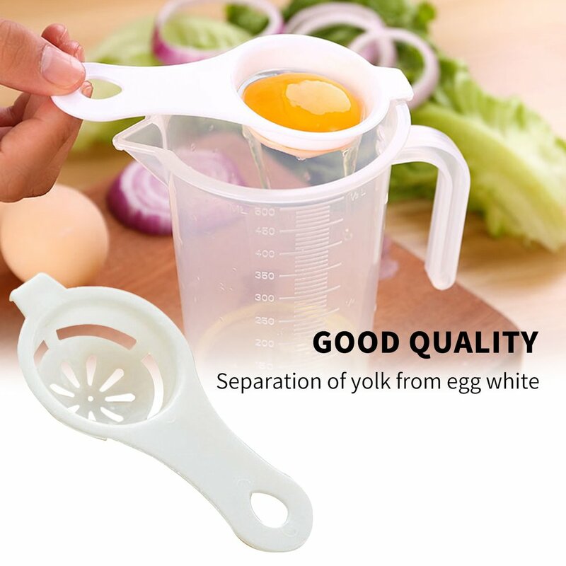 Separador de yema de huevo portátil, divisor de huevos de plástico con Base de recolección, recipiente para yema, utensilios de cocina para el hogar