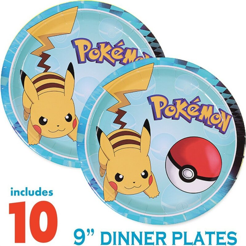 Décorations d'anniversaire Pokémon Pikachu, fournitures de fête britanniques, serviettes en papier, assiettes, gobelets, ensemble de jouets joyeux anniversaire pour fille et garçon