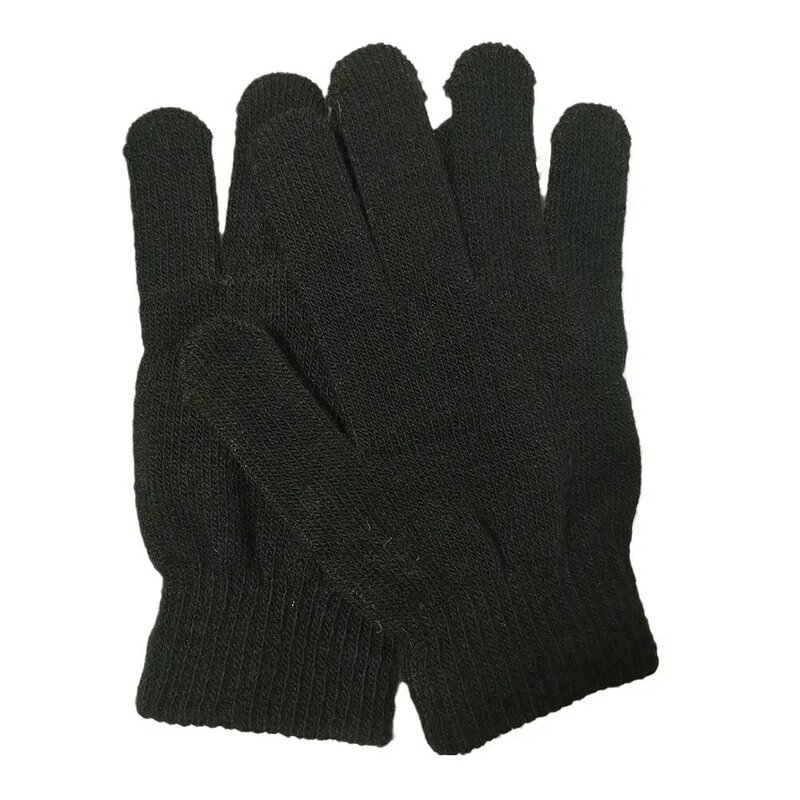 Перчатки с пальцами, зимние и осенние теплые плотные перчатки для мужчин и женщин, варежки, спортивные уличные однотонные плотные вязаные модные перчатки C7K9