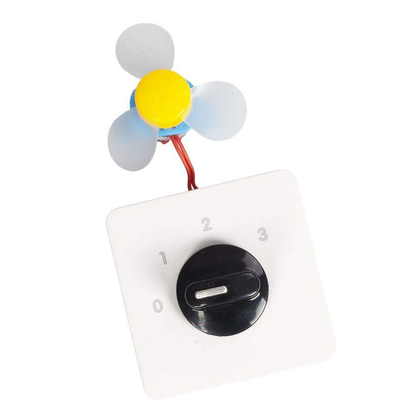 Mini ventilador para ocupado, habilidades práticas com botão rotativo, atividades de aprendizagem