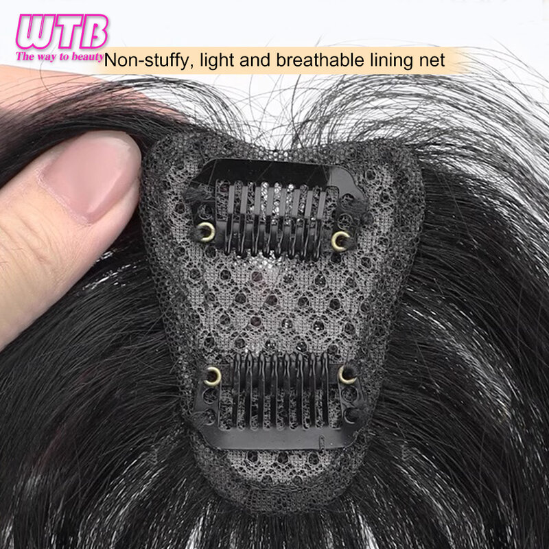WTB-peluca con flequillo sintético para mujer, cabello Natural Invisible, barba de dragón, peluca esponjosa, aumento de cabello, pieza de peluca