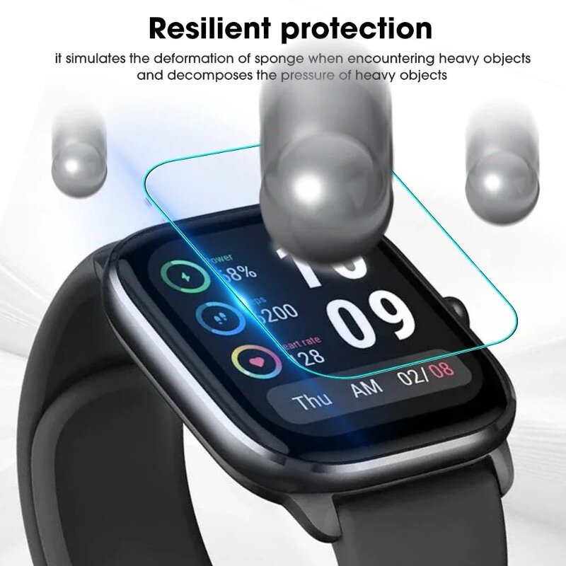 Tempered Glass Screen Protector for Xiaomi Miband 8 Pro Smart Watch Full Coverage Ultra Clear Protective Film for Mi Band 8 Pro