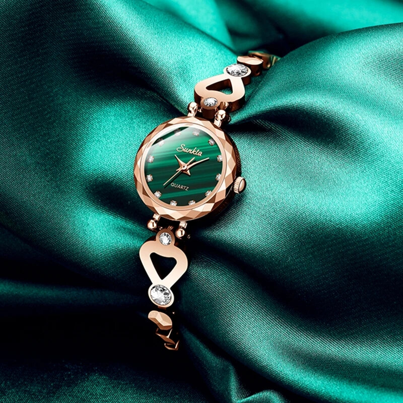 Nieuwe Mode Lige Horloge Voor Vrouwen Diamant Horloges Sunkta Topmerk Luxe Wolfraam Staal Waterdichte Quartz Klok Vrouwen Polshorloge