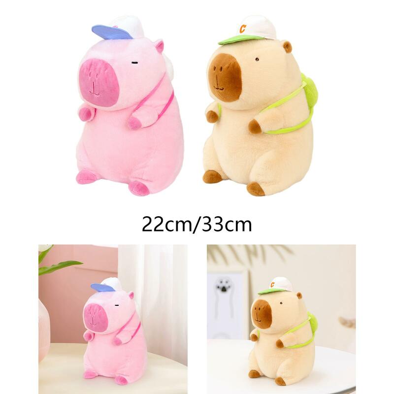 Jouet en peluche Capybara pour la décoration de la chambre des enfants, animal en peluche à collectionner, doux et mignon, cadeaux d'anniversaire pour la famille, adolescents, garçons, filles