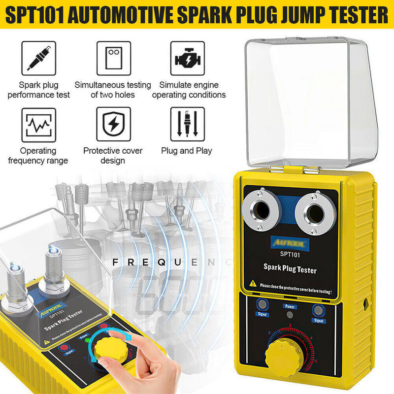 Dupla Furos Automotive Motor Ignição Bobina Analisador, Spark Plug Tester, Ferramenta de Diagnóstico para 220V, 110V, 0-6000rpm