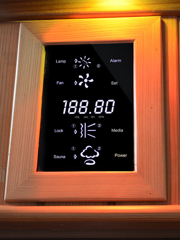 Sala infravermelha personalizada da sauna da onda clara, sala de vapor do agregado familiar, fumigação seca e molhada, One-Piece