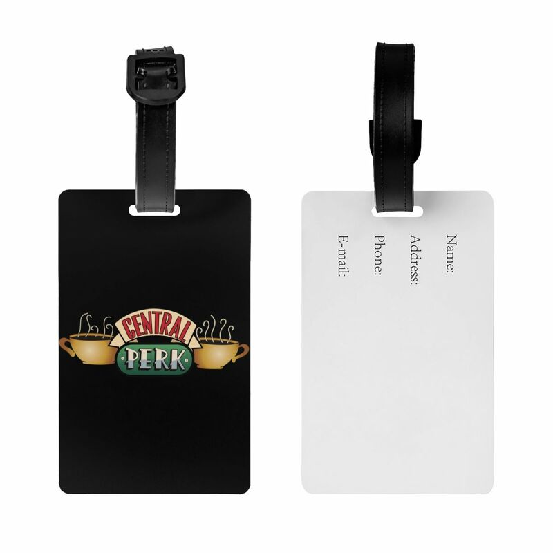 Central Perk Friends Luggage Tag TV Show Travel Bag Suitcase Privacy Cover ID Label