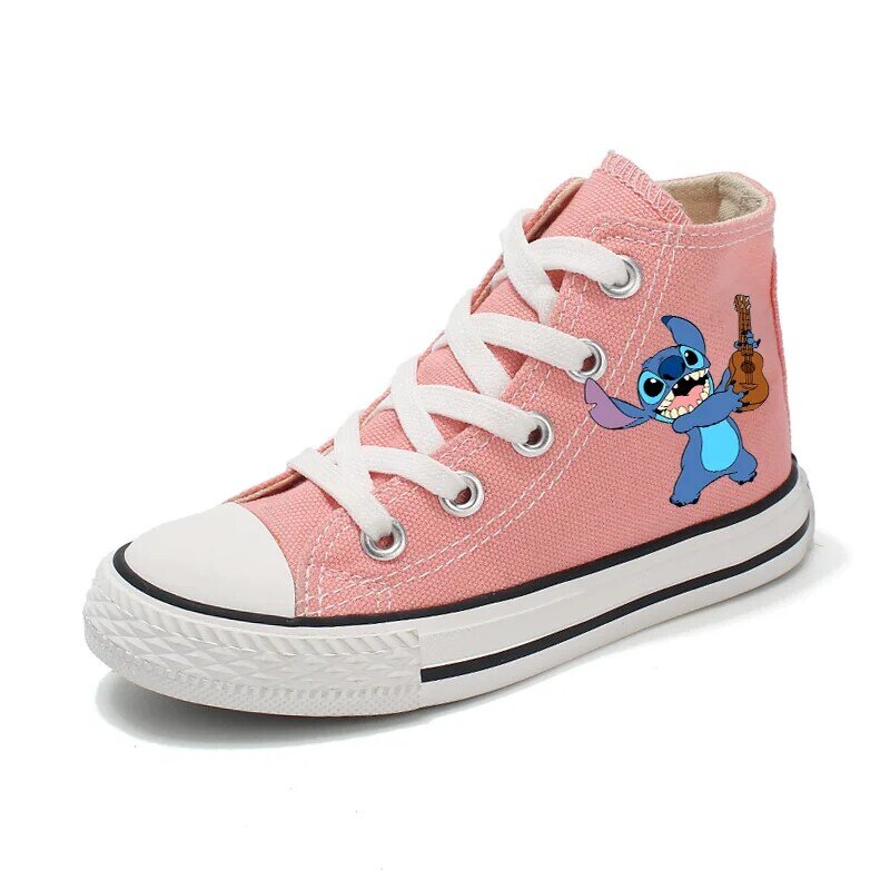 Zapatillas deportivas de lona para niños y niñas, zapatos de dibujos animados de Lilo Stitch, dsn, moda informal, Tenis estampados