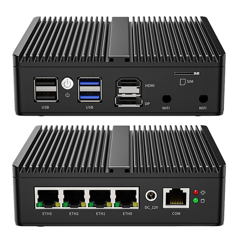 Firewall urządzenie Intel N100 Celeron N5105 Soft Router Mini PC 4 * Intel i226 2.5G LAN HD DP komputer pfSense ESXI AES-NI