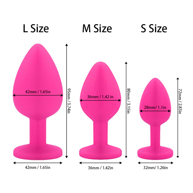 Sex Shop-joyería de silicona para adultos, entrenador Anal, juguete de próstata para patio trasero, tapón Anal para mujer, hombre, pareja Gay, Unisex, 3 tamaños