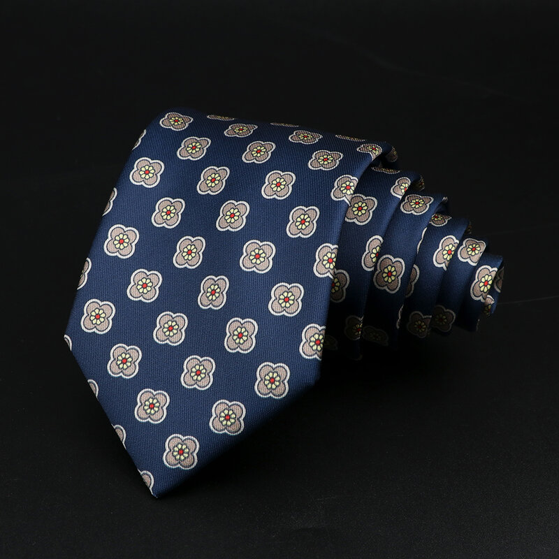 ربطات عنق رجالية فائقة النعومة من الحرير موضة 7.5 سنتيمتر بيزلي ربطة العنق لزفاف اجتماع الأعمال بدلة Gravata الملونة الجدة الطباعة التعادل