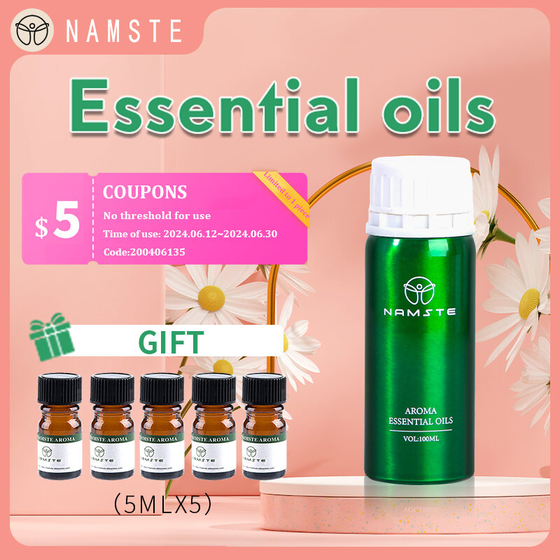 NAMSTE-aceite esencial puro para difusor de plantas, aceites aromáticos para Hotel, dispositivo fragante de Oasis, ambientador para el hogar, 100ML