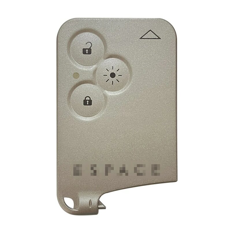 Xnrkey 3 botão cartão remoto escudo botão de iluminação para renault espace cartão chave escudo sem lâmina com palavras sem logotipo