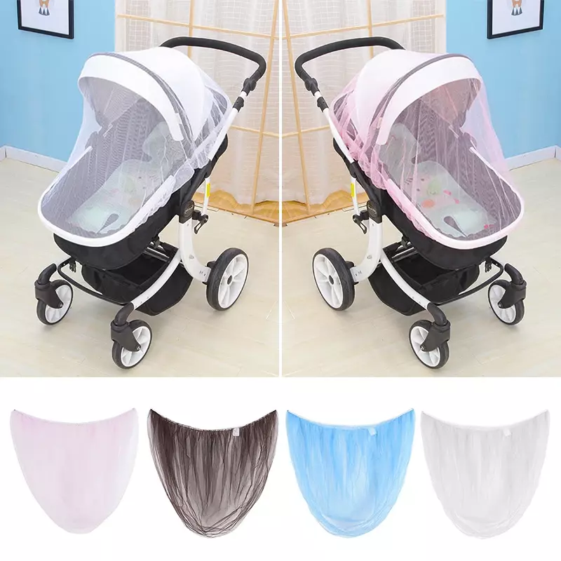 Summer Baby Stroller Stroller Mosquito Insect Shield Net Mesh Stroller Accessories Cart Mosquito Net Safe Infants Protection
