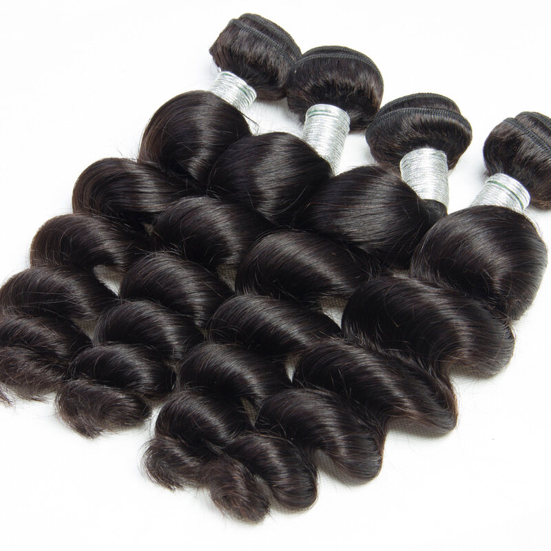 Loose Wave Bundles Brazilian Virgin Human Hair Weave 1/3/4 Bundles Deal Top Quality Loose Curly Human Hair Extensions Wholeasle