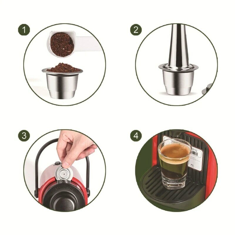 Material aço inoxidável do filtro da almofada café da calcadeira do café CPDD para a máquina café