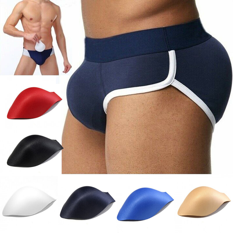 Breathable and Fashionable Men's Black Sponge Pouch Pad Cushion Underwear 3D Cup Bulge Enhancer Swimwear Briefs