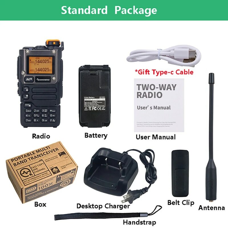 Quansheng-walkie-talkie de Radio bidireccional, estación de conmutación Am Fm, conjunto inalámbrico Ham, receptor de largo alcance, UV-K6