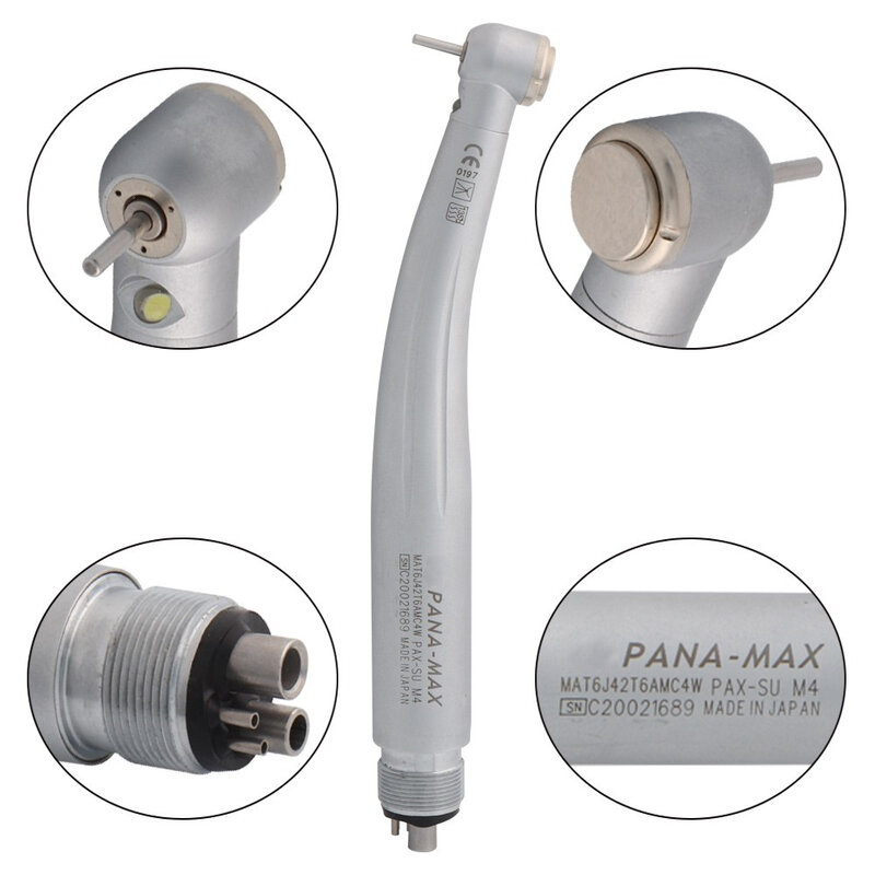 Pana Max – pièce à main dentaire à LED, haute vitesse, auto-alimenté, Standard, 2/4 trous