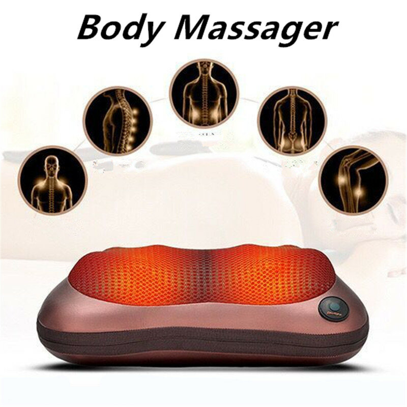 Massaggiatore per il collo massaggiatore elettrico cuscino per massaggio del corpo cuscino per massaggio cervicale massaggiatore per schiena e collo cuscino per massaggio per dormire auto