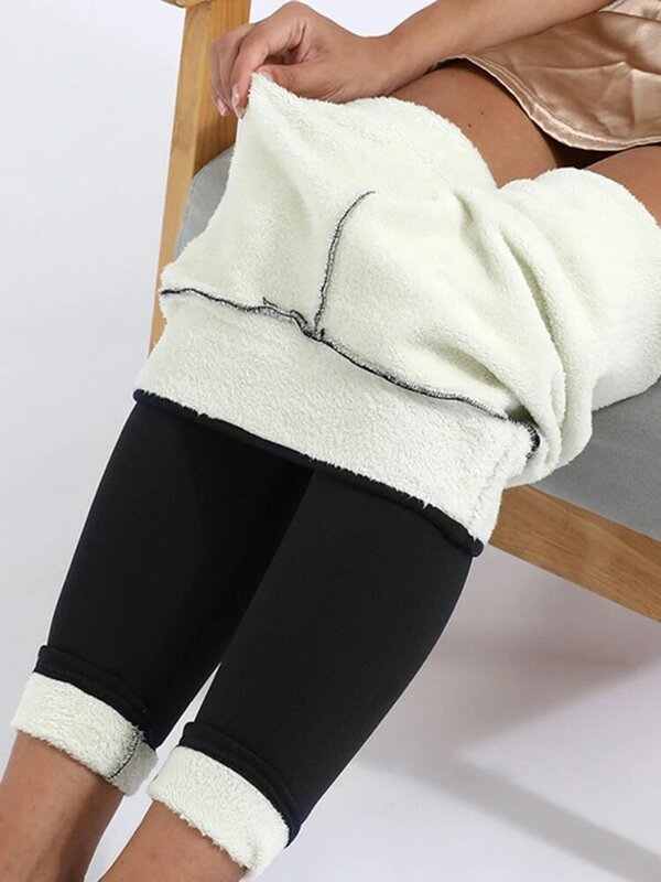 2023 zimowe legginsy z kaszmiru damskie grube aksamitne spodnie z dzianiny Slim Casual, motylkowe, czarne szare, wysoka talia