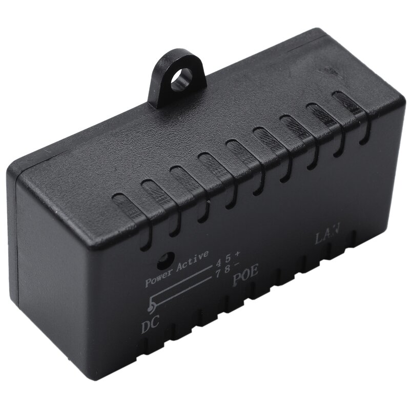 Poe инжектор Rj45 Dc 5,5 мм x 2,1 мм разъем адаптера (черный)