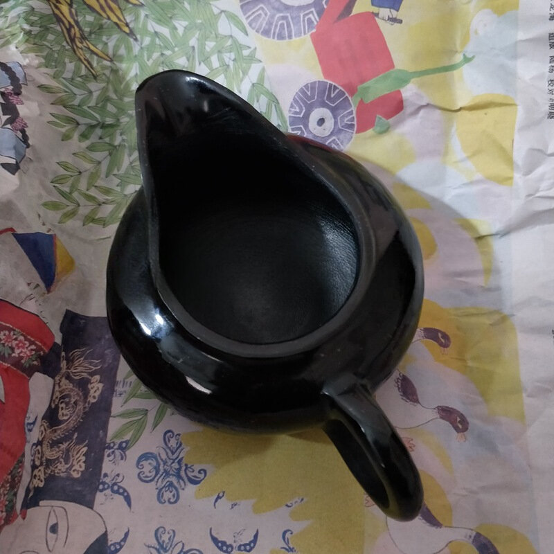 เหยือก Yao Wangshi ชุดน้ำชาเขียวเข้มสีเขียวเข้มถ้วยหยกสีเขียวดำ