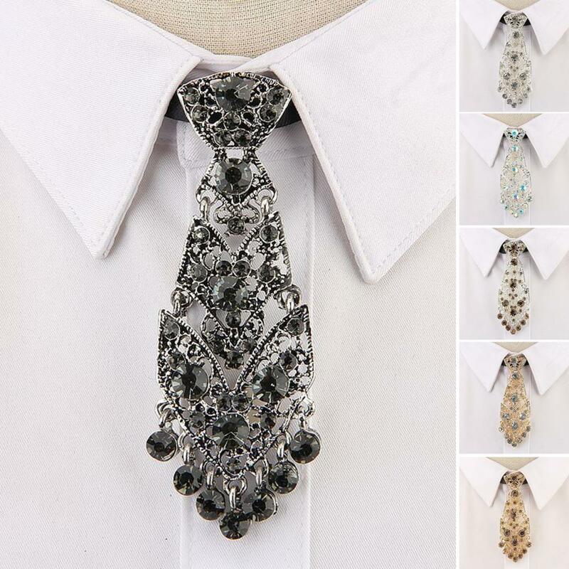Fine Workmanship Accessories Luxury Metal Diamond Neckties Fine Workmanship for Weddings Parties Fashion Accessories Lapel Pin