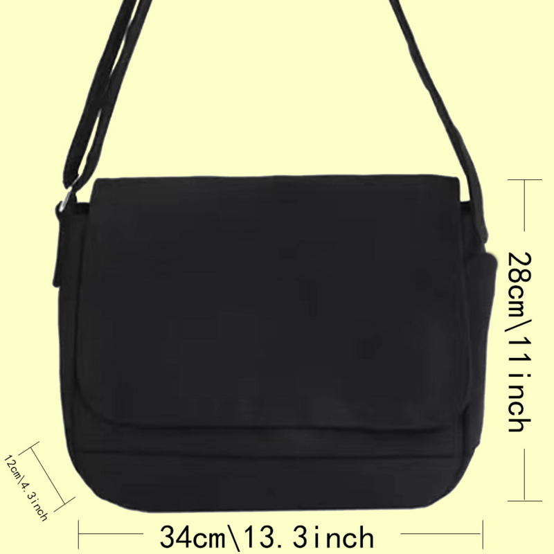 Borsa a tracolla semplice borsa a tracolla multifunzione moda tempo libero Tooling Schoolgirl borse portatili con motivo Pew monospalla