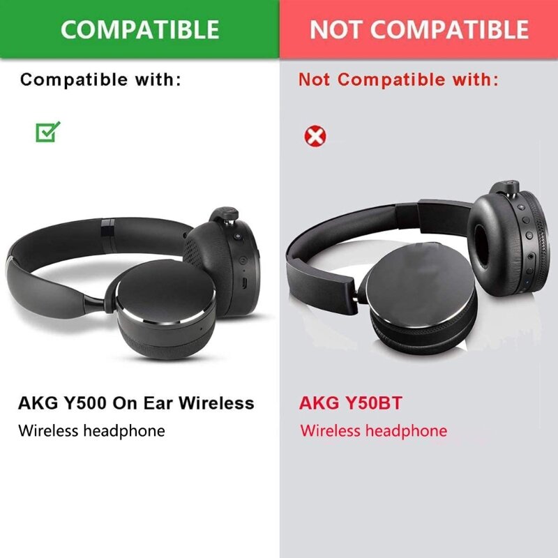 Bantalan Telinga Protein untuk AKG Y500 500 Headphone Bantalan Bantalan Peredam Kebisingan