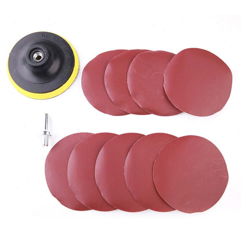 10Pc/set 100mm Sanding Disc 1000 Grit Sandpaper Buffing Wheel Hook And Loop Backing Pads For Cleaning And Polishing Durable Tool