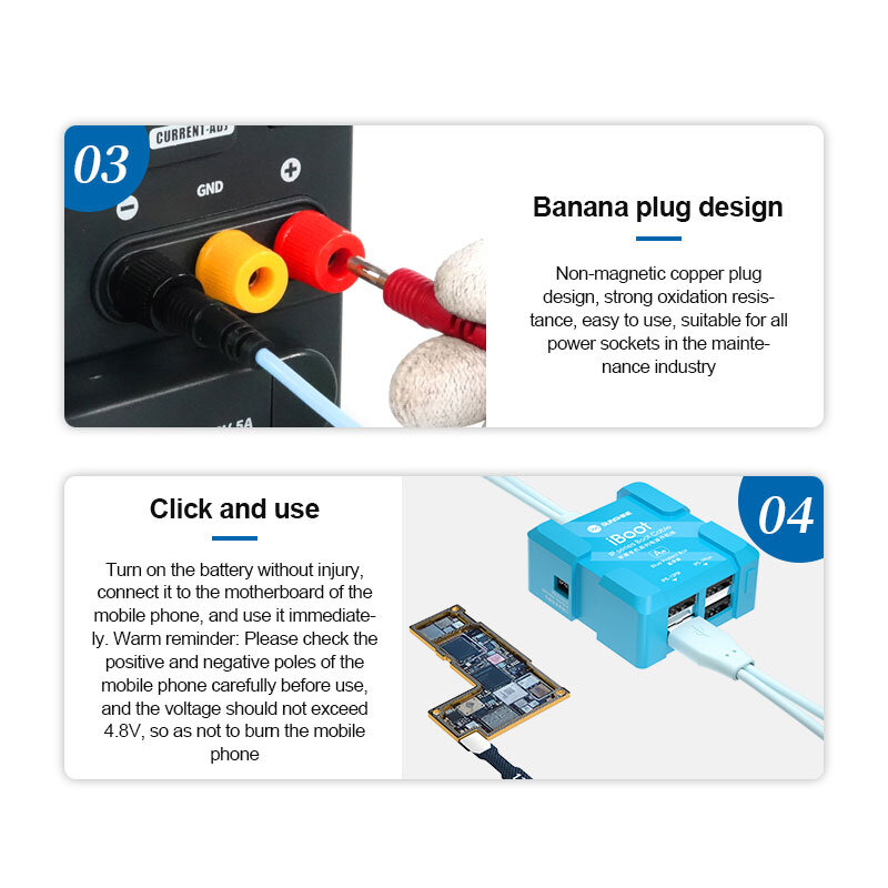 SUNSHINE IBOOT A per iPhone 6-14 e SAM series Power Boot Control line Cable Power Test Boot Cable aggiunta funzione di avvio della batteria